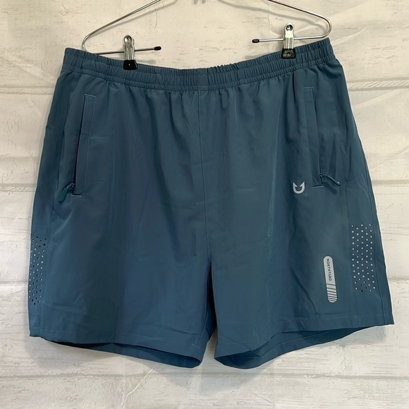NWT Northyard Mens Athletic Shorts Multiple Pockets Blue Gray Size 2XL - Picture 1 of 12